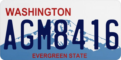 WA license plate AGM8416