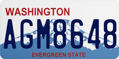 WA license plate AGM8648