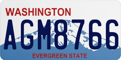 WA license plate AGM8766