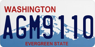 WA license plate AGM9110