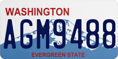 WA license plate AGM9488
