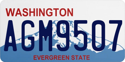 WA license plate AGM9507