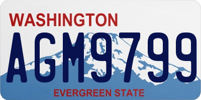 WA license plate AGM9799