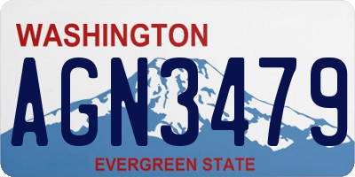 WA license plate AGN3479