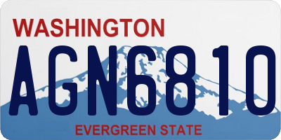 WA license plate AGN6810