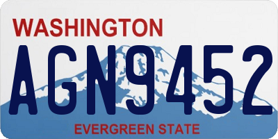 WA license plate AGN9452