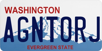 WA license plate AGNTORJ