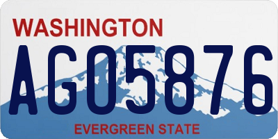 WA license plate AGO5876