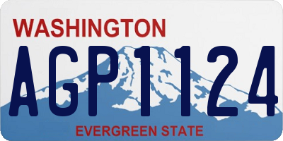 WA license plate AGP1124