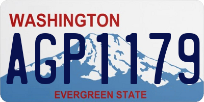 WA license plate AGP1179