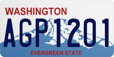 WA license plate AGP1201