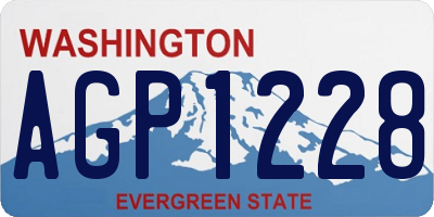 WA license plate AGP1228