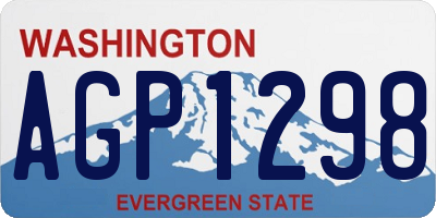 WA license plate AGP1298