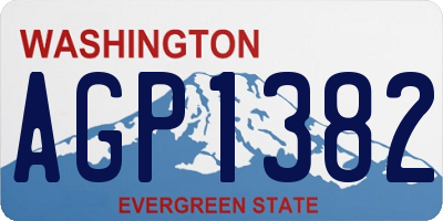 WA license plate AGP1382