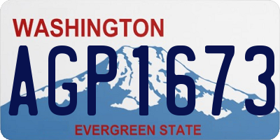 WA license plate AGP1673