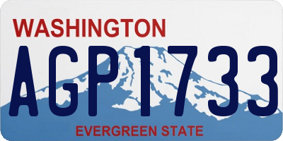WA license plate AGP1733