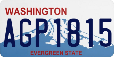 WA license plate AGP1815
