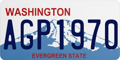 WA license plate AGP1970