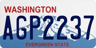 WA license plate AGP2237