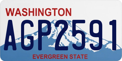 WA license plate AGP2591