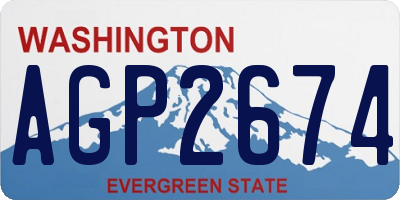 WA license plate AGP2674