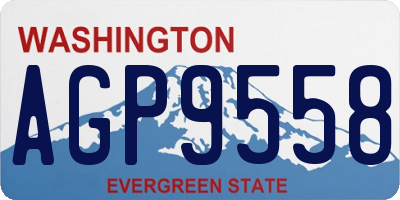 WA license plate AGP9558