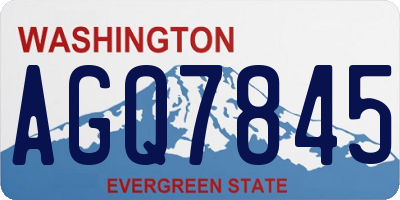WA license plate AGQ7845