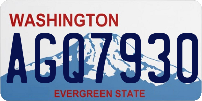 WA license plate AGQ7930