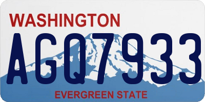 WA license plate AGQ7933