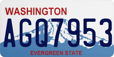 WA license plate AGQ7953