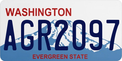 WA license plate AGR2097