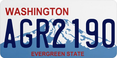 WA license plate AGR2190