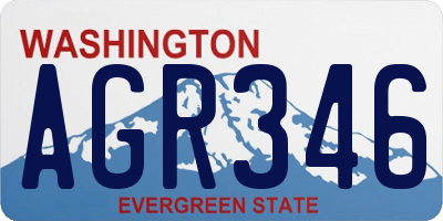 WA license plate AGR346