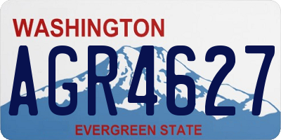 WA license plate AGR4627