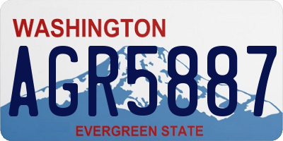 WA license plate AGR5887