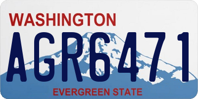 WA license plate AGR6471