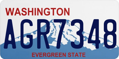 WA license plate AGR7348