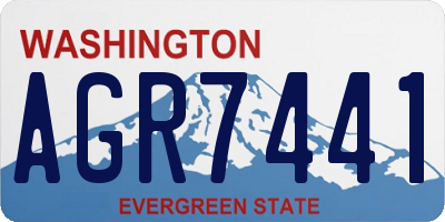 WA license plate AGR7441