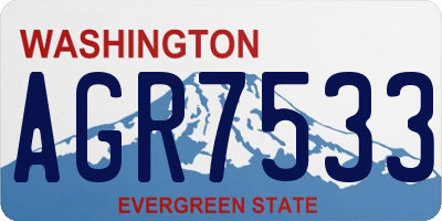 WA license plate AGR7533