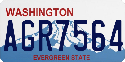 WA license plate AGR7564