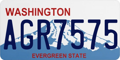 WA license plate AGR7575