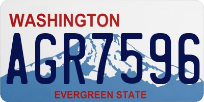 WA license plate AGR7596