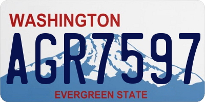 WA license plate AGR7597