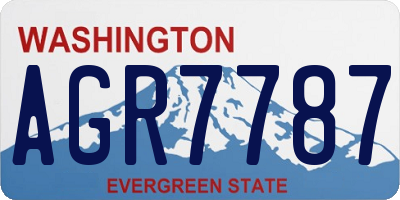 WA license plate AGR7787