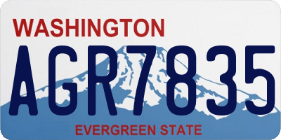 WA license plate AGR7835