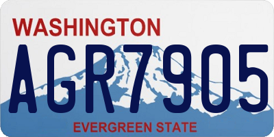 WA license plate AGR7905