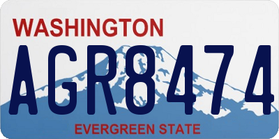 WA license plate AGR8474