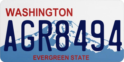 WA license plate AGR8494