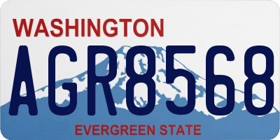 WA license plate AGR8568