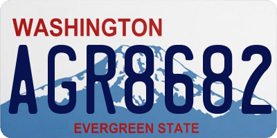 WA license plate AGR8682